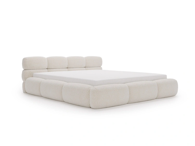 Łóżko tapicerowane z pojemnikiem i stelażem 120x200 Sweet Low Beżowe