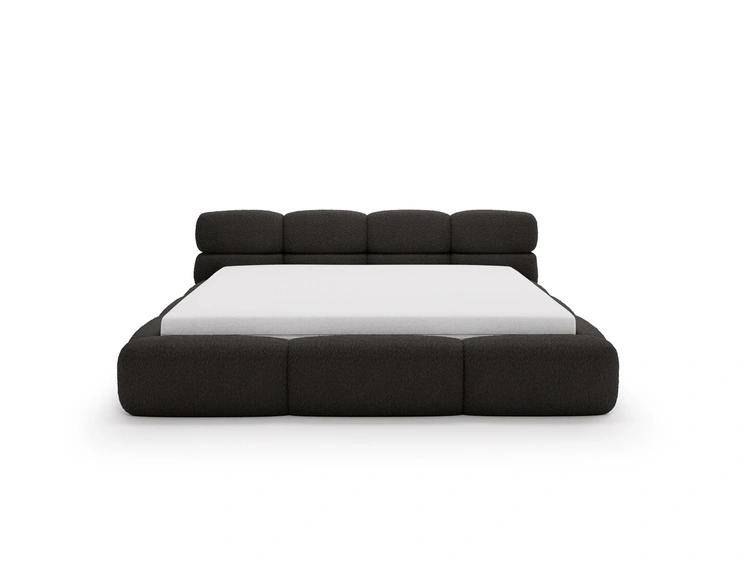 Łóżko tapicerowane z pojemnikiem i stelażem 160x200 Sweet Low Czarne