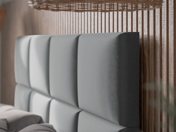 Łóżko tapicerowane ze stelażem 120x200 Luxe Beżowy